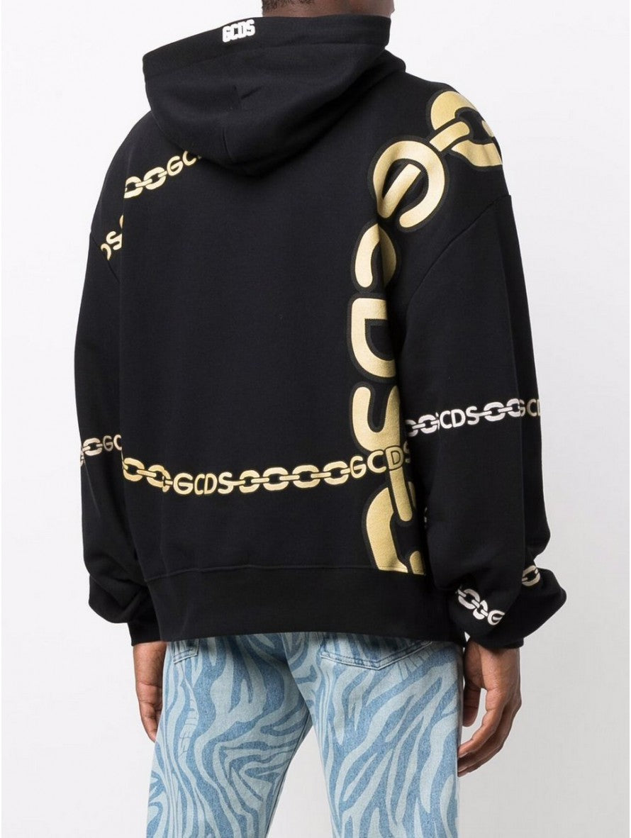 Gcds Felpa CC94M021519 - SanShopLuxury - -50%, 2021, Abbigliamento, Autunno/Inverno, Con Cappuccio, Felpa, FW21, Gcds, L, M, Nero, Outlet, S, Ultimo, Uomo, XL