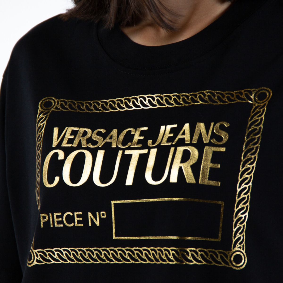 Inverno, Bianco, Donna, FW21, L, Nero, Outlet, T-Shirt, Versace Jeans Couture, XL