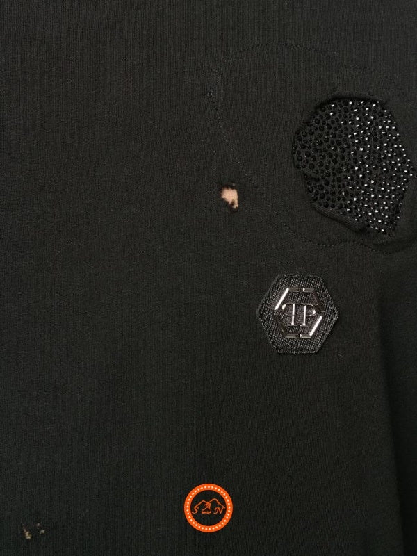 Philipp Plein T-Shirt MTK2802PJY002N - SanShopLuxury - -50%, 2018, Abbigliamento, Autunno/Inverno, FW18, L, Nero, Outlet, Philipp Plein, T-Shirt, Ultimo, Uomo