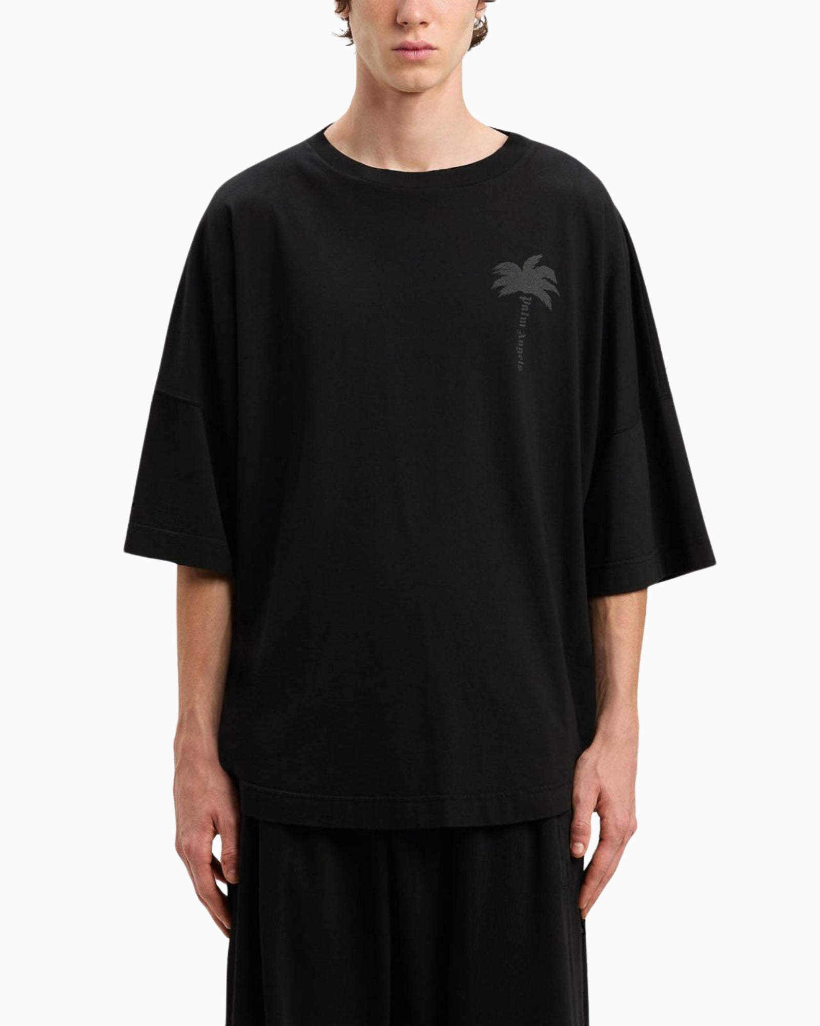 Palm Angels T-Shirt PMAA002S25JER004 1313 - SanShopLuxury - 2025, Abbigliamento, Idoneo, L, M, Nero, New, Palm Angels, Primavera/Estate, S, SS25, T-Shirt, Uomo, XL, XS, XXL