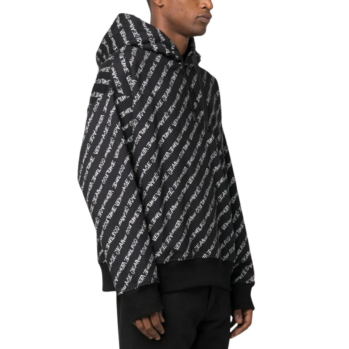 Inverno, Con Cappuccio, Felpa, FW23, Idoneo, L, M, Nero, Outlet, Uomo, Versace Jeans Couture, XL