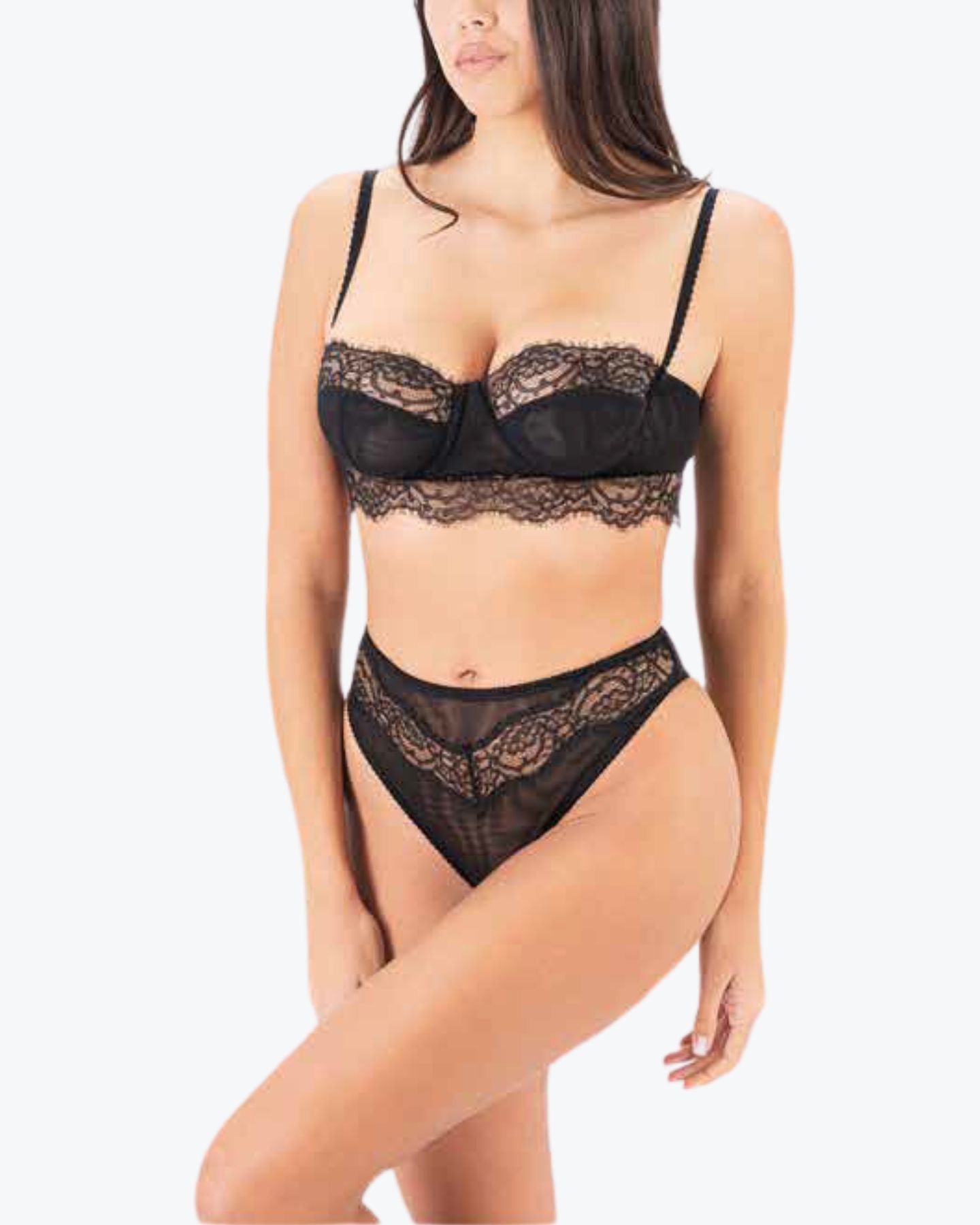 District Margherita Mazzei Set Lingerie LG20 0407 - SanShopLuxury - 1°, 2°, 3°, 4°, 5°, Autunno/Inverno, Carry Over, Continuativo, District Margherita Mazzei, Donna, Idoneo, Intimo, Nero, New, Primavera/Estate, Set Lingerie