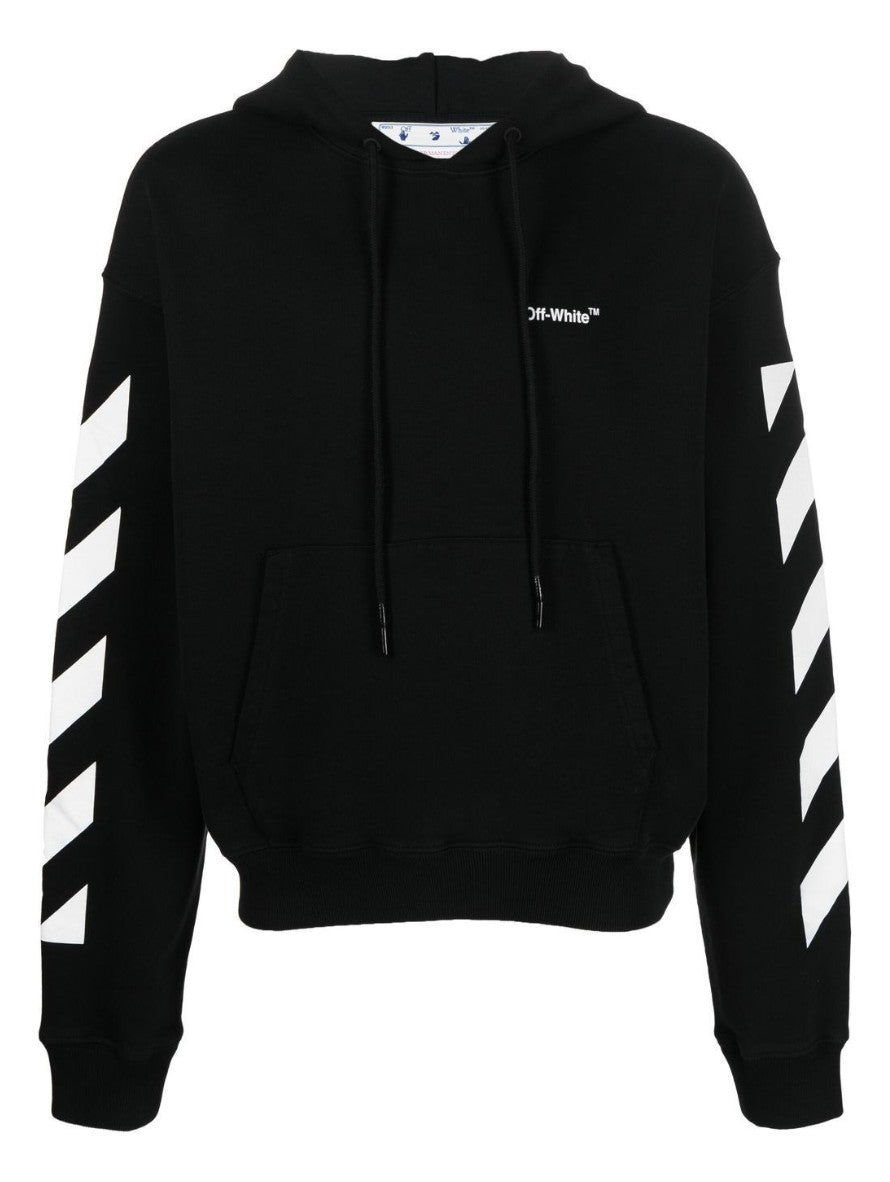 Off-White Felpa OMBB037C99FLE001 - SanShopLuxury - Abbigliamento, Autunno/Inverno, Carry Over, Con Cappuccio, Continuativo, Felpa, Idoneo, L, M, Nero, New, Off-White, Primavera/Estate, Uomo, XL, XXL