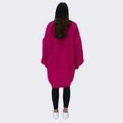 District Margherita Mazzei Maglieria TW06 - SanShopLuxury - 2023, 42, 44, Abbigliamento, Autunno/Inverno, Beige, Cardigan, District Margherita Mazzei, Donna, Fucsia, FW23, Lana, Maglieria, Nero, Outlet, Panna, Rosa