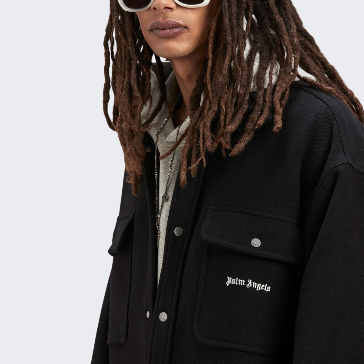 Palm Angels Giubbino PMES012F23FAB002 1001 - SanShopLuxury - 2023, 46, 48, 50, 52, Abbigliamento, Autunno/Inverno, FW23, Giubbino, Giubbotteria, Idoneo, Nero, Outlet, Palm Angels, Ultimo, Uomo