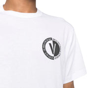 Versace Jeans Couture T-Shirt 75GAHG07 CJ00G - SanShopLuxury - 2023, 2XL, Abbigliamento, Autunno/Inverno, Bianco-Nero, FW23, Idoneo, M, Nero-Bianco, Outlet, T-Shirt, Uomo, Versace Jeans Couture, XL