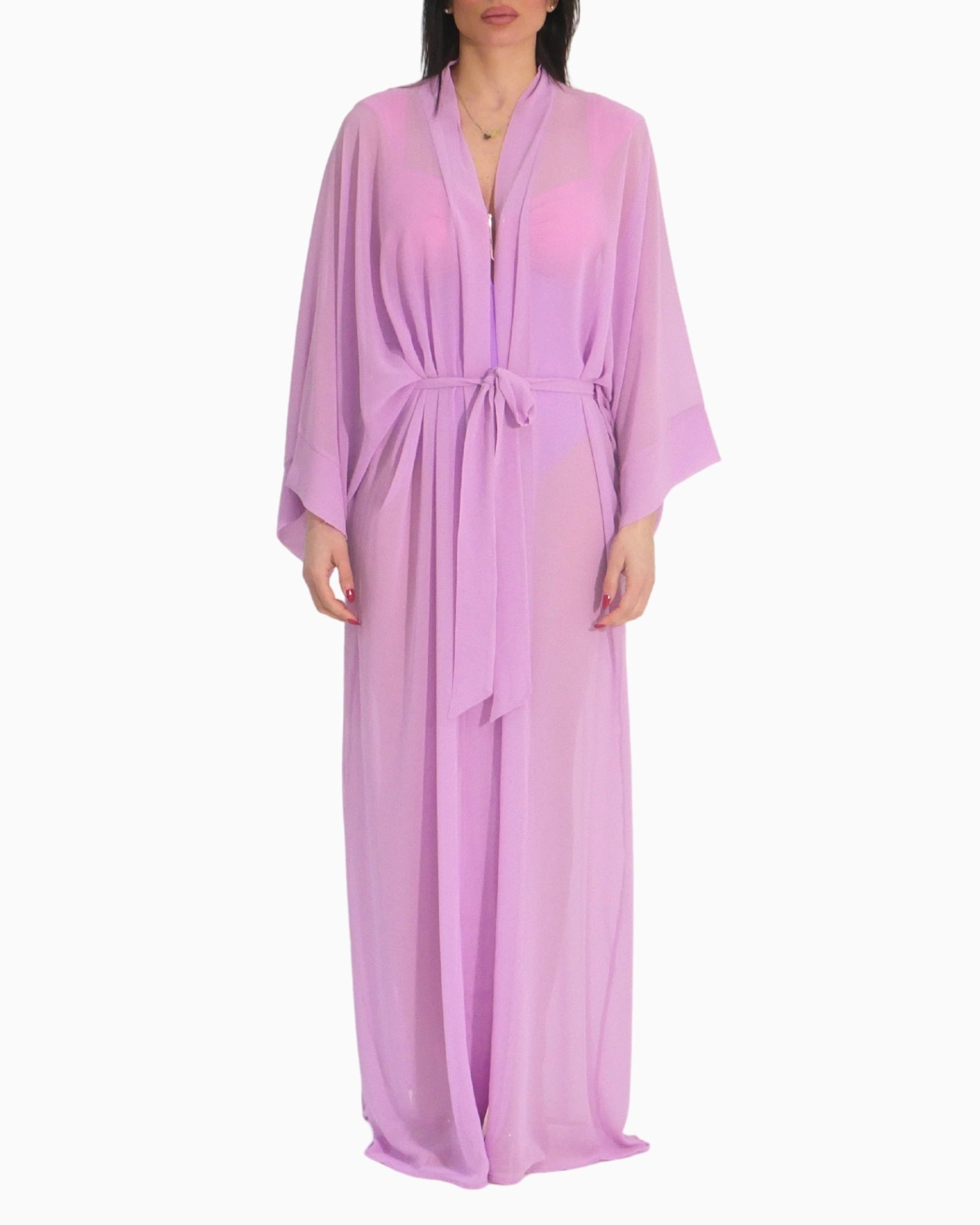 District Margherita Mazzei Copricostume 5WU73 0705 - SanShopLuxury - 2025, Abbigliamento, Beachwear, Copricostume, District Margherita Mazzei, Donna, Idoneo, Kimono Lungo, Lilla, New, Primavera/Estate, SS25, Unica