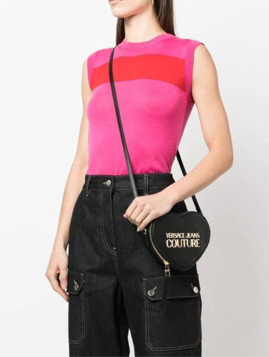 Versace Jeans Couture Borsa Da Spalla 74VA4BL6 ZS467 - SanShopLuxury - 2023, Accessori, Autunno/Inverno, Bianco, Borsa Da Spalla, Continuativo, Cuore, Donna, Idoneo, Nero, Outlet, Primavera/Estate, SS23, Unica, Valigeria, Versace Jeans Couture