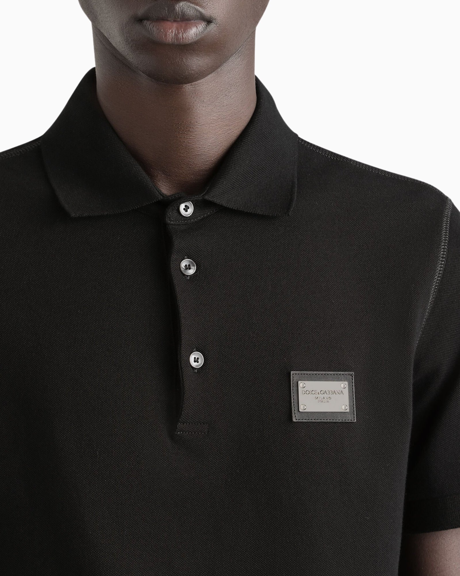 Dolce & Gabbana T-Shirt Polo G8PL4TG7F2H N0000 - SanShopLuxury - 2025, 46, 48, 50, 52, 54, Abbigliamento, Autunno/Inverno, Carry Over, Continuativo, Dolce & Gabbana, Idoneo, Nero, New, Primavera/Estate, T-Shirt Polo, Uomo