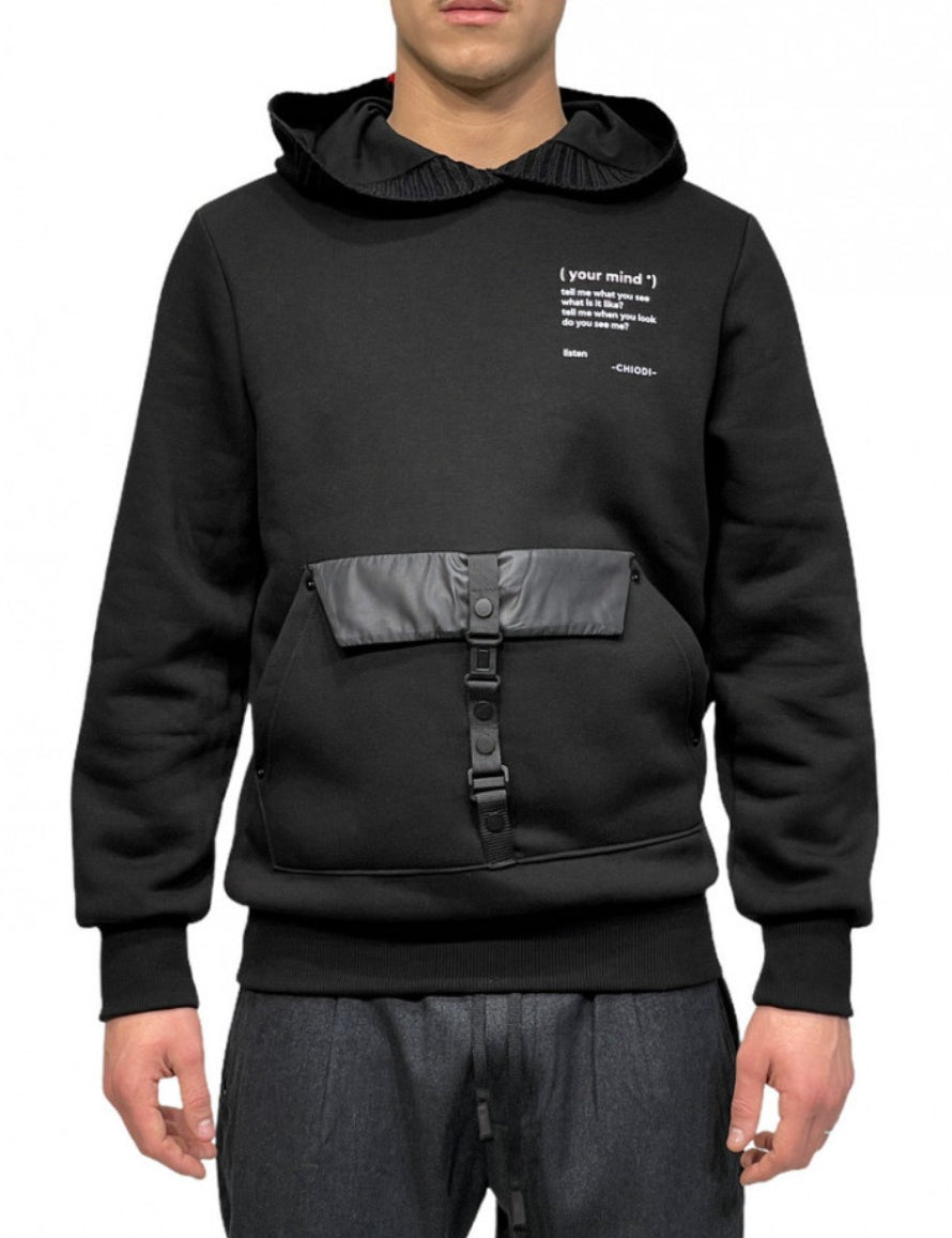 Inverno, Bianco, Chiodi Milano, Felpa, FW22, L, M, Nero, Outlet, S, Uomo, XL, XXL, XXXL