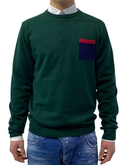Inverno, Blu, Blu Cobalto, Blu Navy, FW18, M, Maglieria, Outlet, S, Sun 68, Uomo, Verde, Verde Foresta, XXL