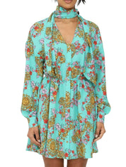 Versace Jeans Couture Abiti 72HAO924 - SanShopLuxury - 2022, 40, 42, Abbigliamento, Abiti, Donna, Outlet, Primavera/Estate, SS22, Turchese, Versace Jeans Couture