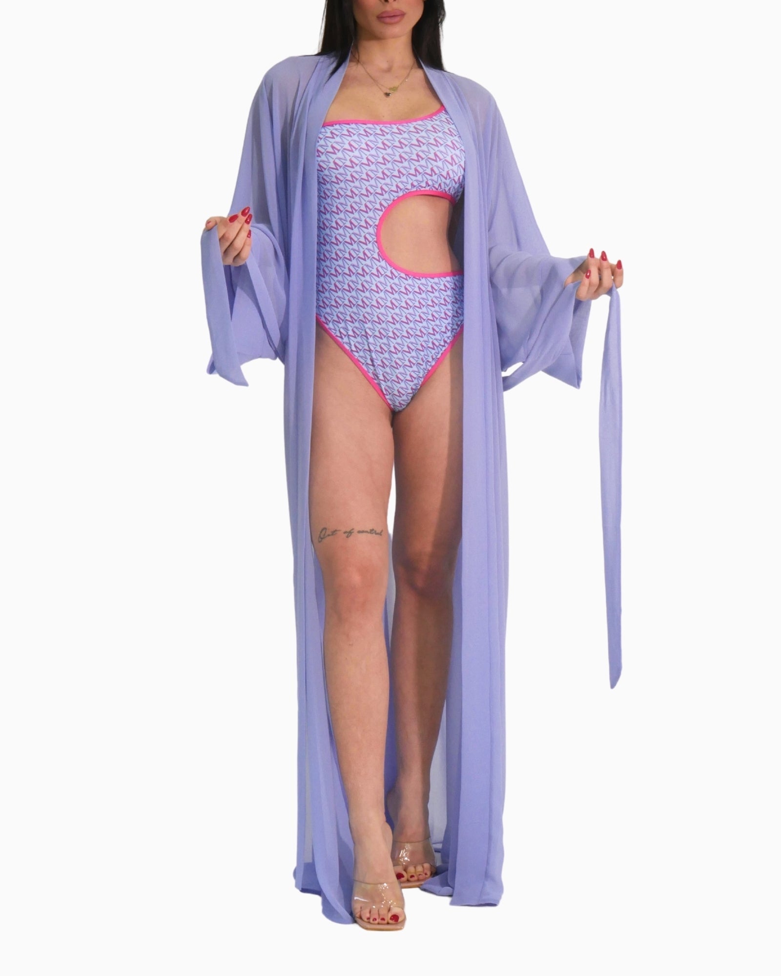 District Margherita Mazzei Copricostume 5WU73 0023 - SanShopLuxury - 2025, Abbigliamento, Beachwear, Celeste, Copricostume, District Margherita Mazzei, Donna, Idoneo, Kimono Lungo, New, Primavera/Estate, SS25, Ultimo, Unica