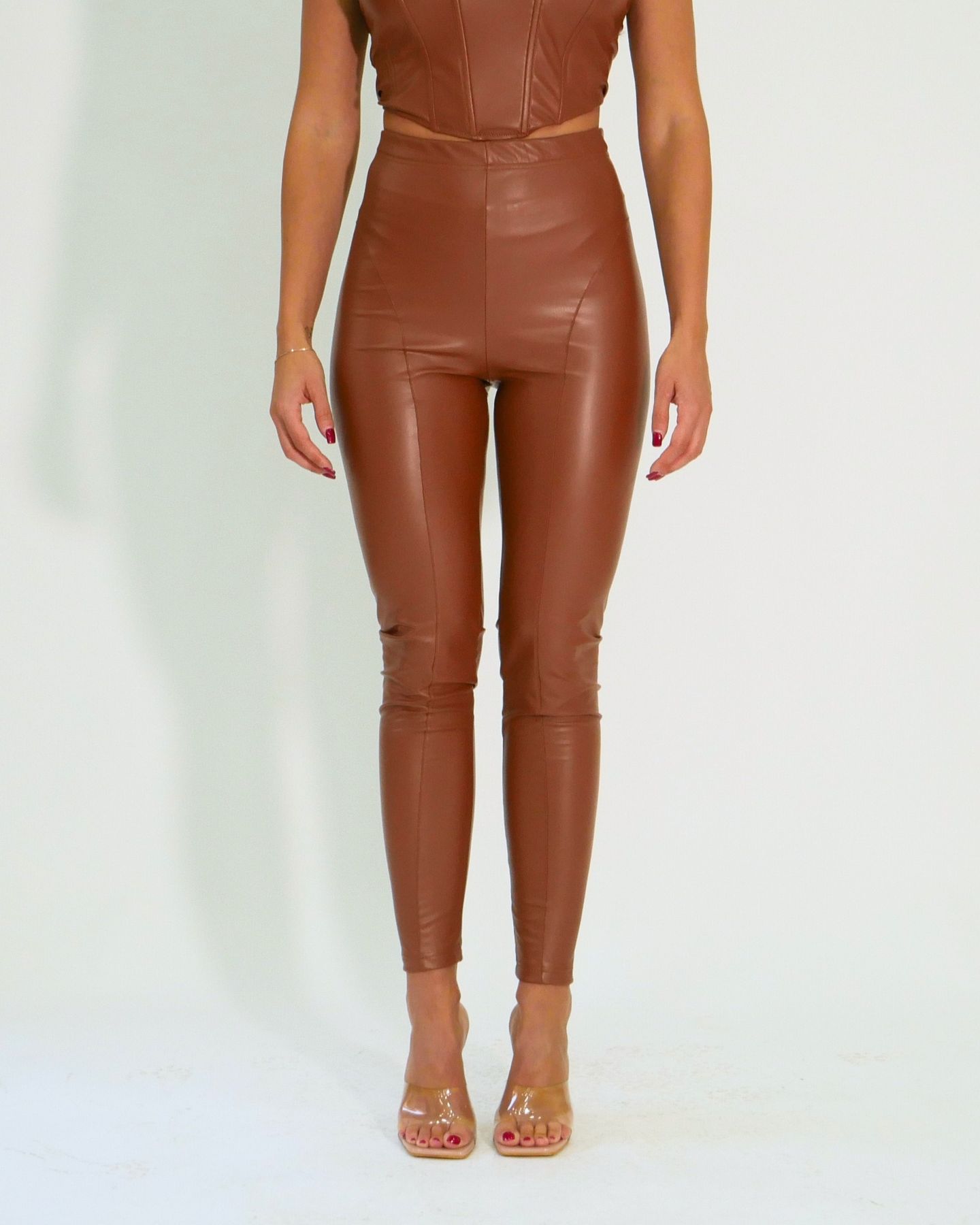 District Margherita Mazzei Leggings ED42 2311 - SanShopLuxury - 2024, 40, 42, 44, 46, 48, Abbigliamento, Autunno/Inverno, Beige, Cuoio, District Margherita Mazzei, Donna, FW24, Idoneo, Leggings, Outlet