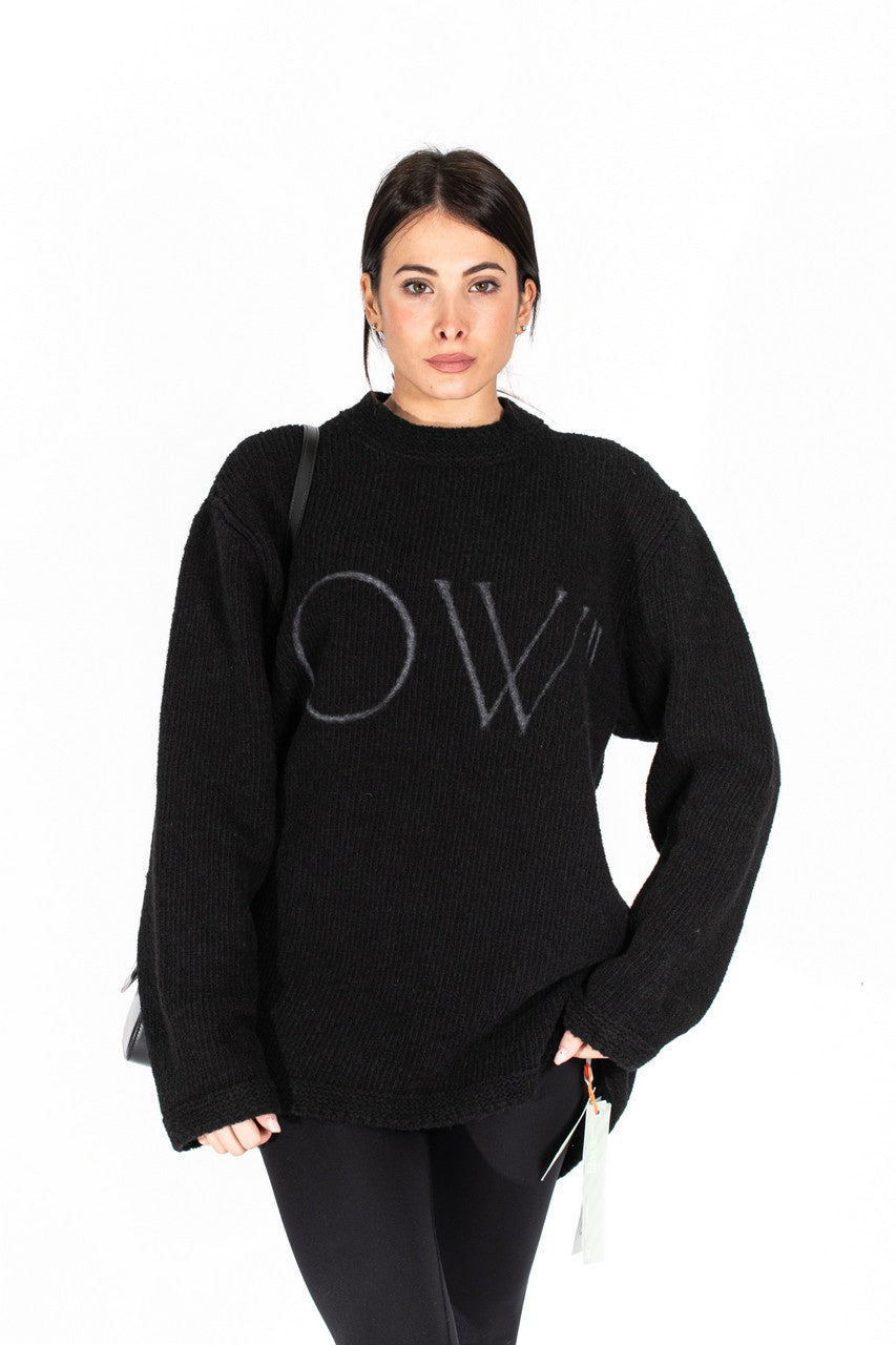 Off-White Maglieria OWHE020F19F98091 1001 - SanShopLuxury - -50%, 2019, 42, Abbigliamento, Autunno/Inverno, Donna, FW19, Maglieria, Nero, Off-White, Outlet, Ultimo