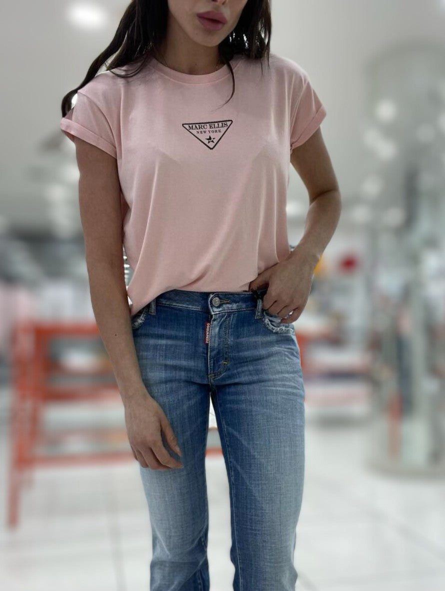 Marc Ellis T-Shirt TDS10 - SanShopLuxury - Abbigliamento, Autunno/Inverno, Bianco, Carry Over, Continuativo, Donna, Idoneo, L, M, Marc Ellis, Nero, New, Primavera/Estate, Rosa, S, T-Shirt, XL, XS