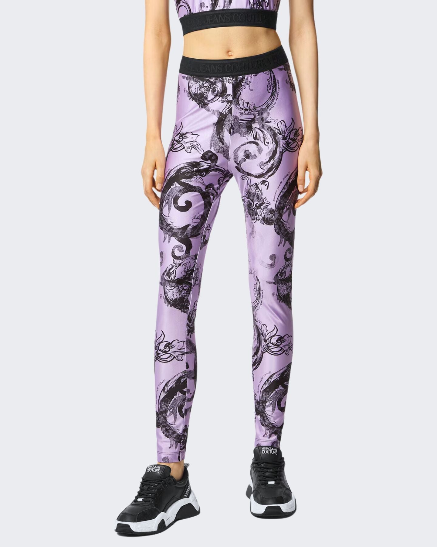 Versace Jeans Couture Leggings 76HAC101/JS292320 - SanShopLuxury - 2024, 38, 40, Abbigliamento, Donna, Idoneo, Leggings, Lilla, Outlet, Primavera/Estate, SS24, Versace Jeans Couture