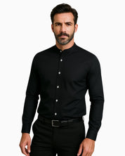 Sartoria Italiana Camicia 004COR04 - SanShopLuxury - 2019, 44, 45, Abbigliamento, Autunno/Inverno, Camicia, Carry Over, Continuativo, Idoneo, Nero, New, Primavera/Estate, Sartoria Italiana, Uomo