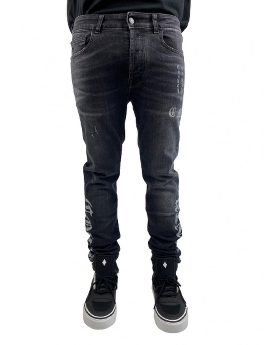 Inverno, FW18, Jeans, Marcelo Burlon, Nero, Outlet, Uomo