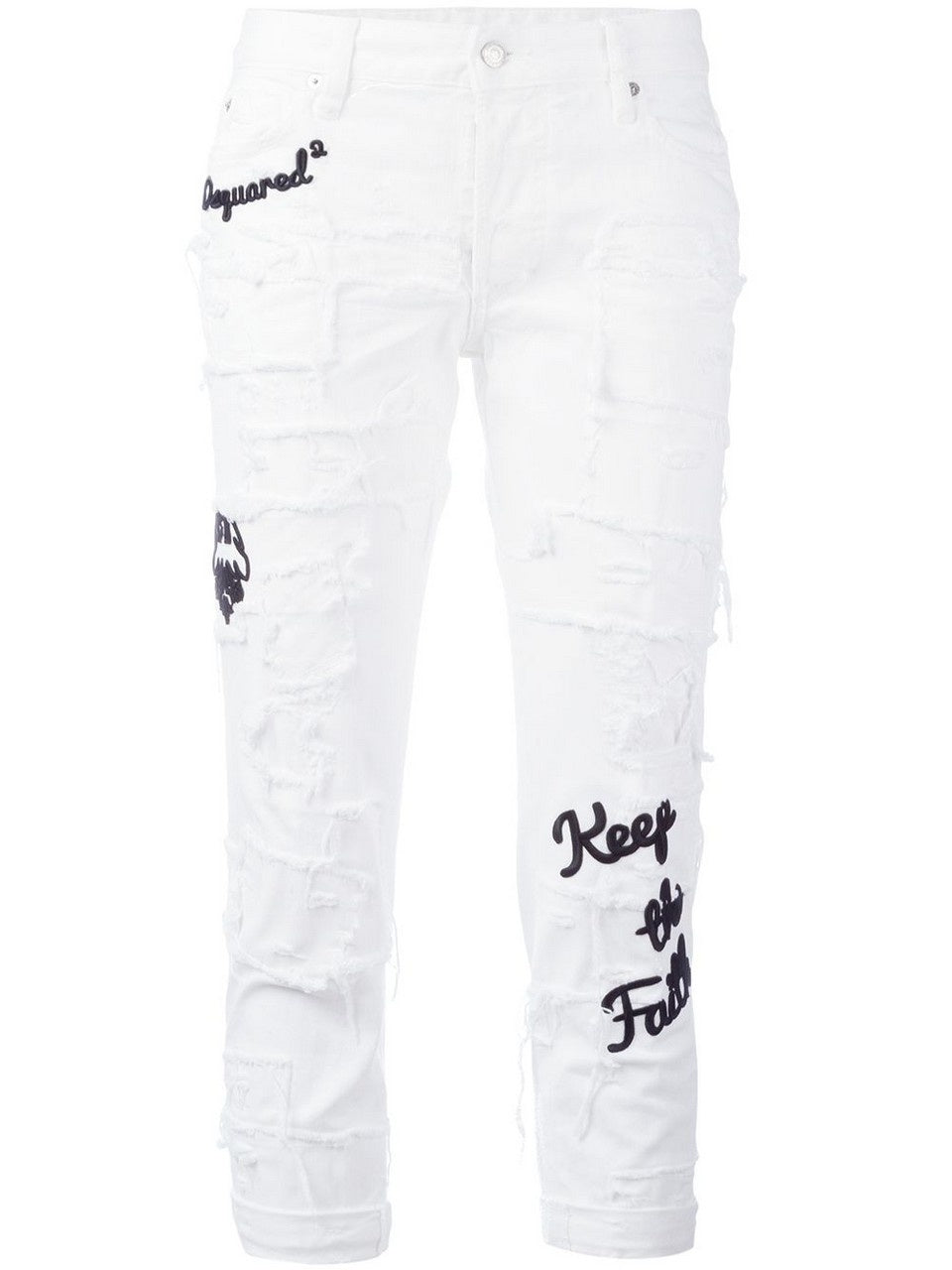 Dsquared2 Jeans S72LA0978 100 - SanShopLuxury - -50%, 2018, 40, Abbigliamento, Bianco, Donna, Dsquared2, Jeans, Outlet, Primavera/Estate, SS18, Ultimo