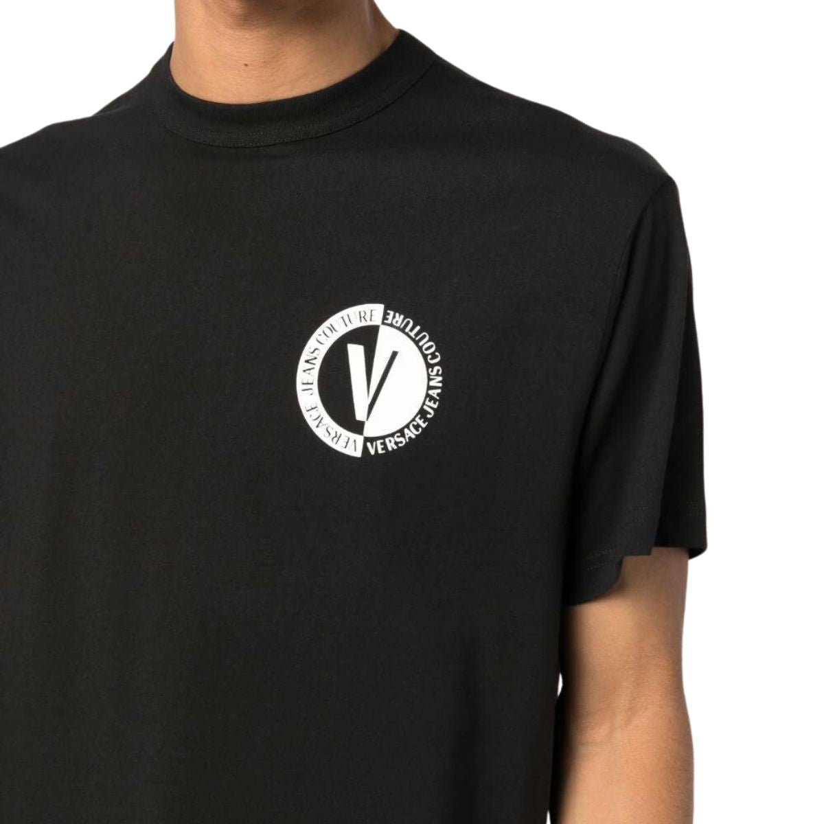 Inverno, Bianco-Nero, FW23, Idoneo, M, Nero-Bianco, Outlet, T-Shirt, Uomo, Versace Jeans Couture, XL