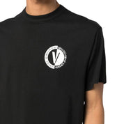 Versace Jeans Couture T-Shirt 75GAHG07 CJ00G - SanShopLuxury - 2023, 2XL, Abbigliamento, Autunno/Inverno, Bianco-Nero, FW23, Idoneo, M, Nero-Bianco, Outlet, T-Shirt, Uomo, Versace Jeans Couture, XL