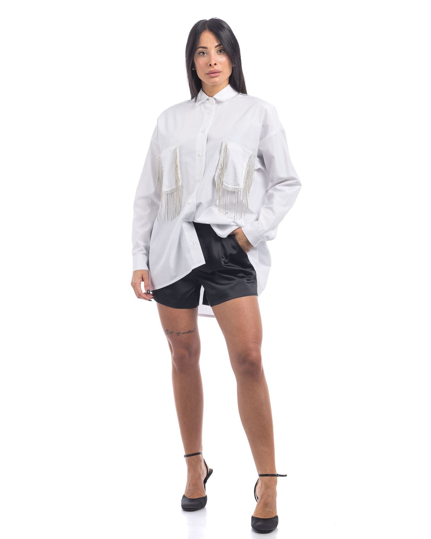 So Lavish Camicia C4049 - SanShopLuxury - 2024, 40, 42, 44, Abbigliamento, Autunno/Inverno, Bianco, Camicia, Continuativo, Donna, FW24, Idoneo, Outlet, Primavera/Estate, So Lavish