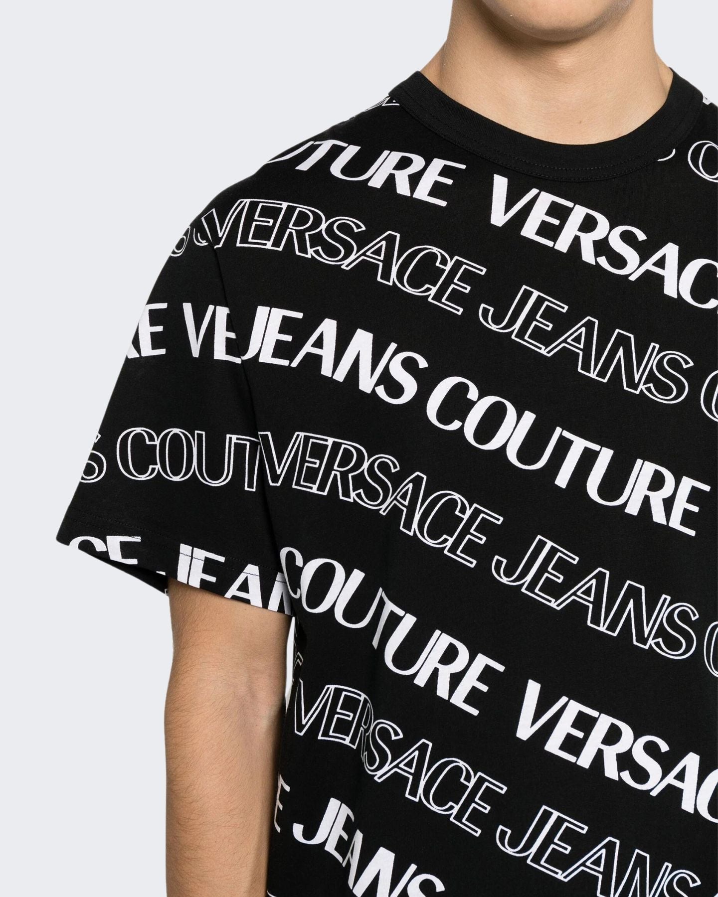 Versace Jeans Couture T-Shirt 76GAH6R0/JS296899 - SanShopLuxury - 2024, Abbigliamento, Idoneo, L, M, Nero, Outlet, Primavera/Estate, S, SS24, T-Shirt, Uomo, Versace Jeans Couture, XL, XXL