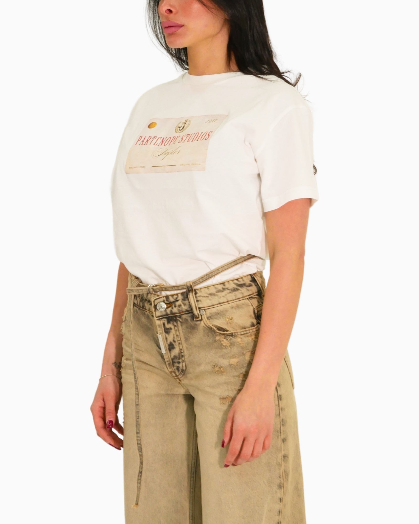 Donotconform T-Shirt W-TEE10-P - SanShopLuxury - 2025, Abbigliamento, Donna, Donotconform, Idoneo, L, M, New, Panna, Primavera/Estate, S, SS25, T-Shirt, XL, XS