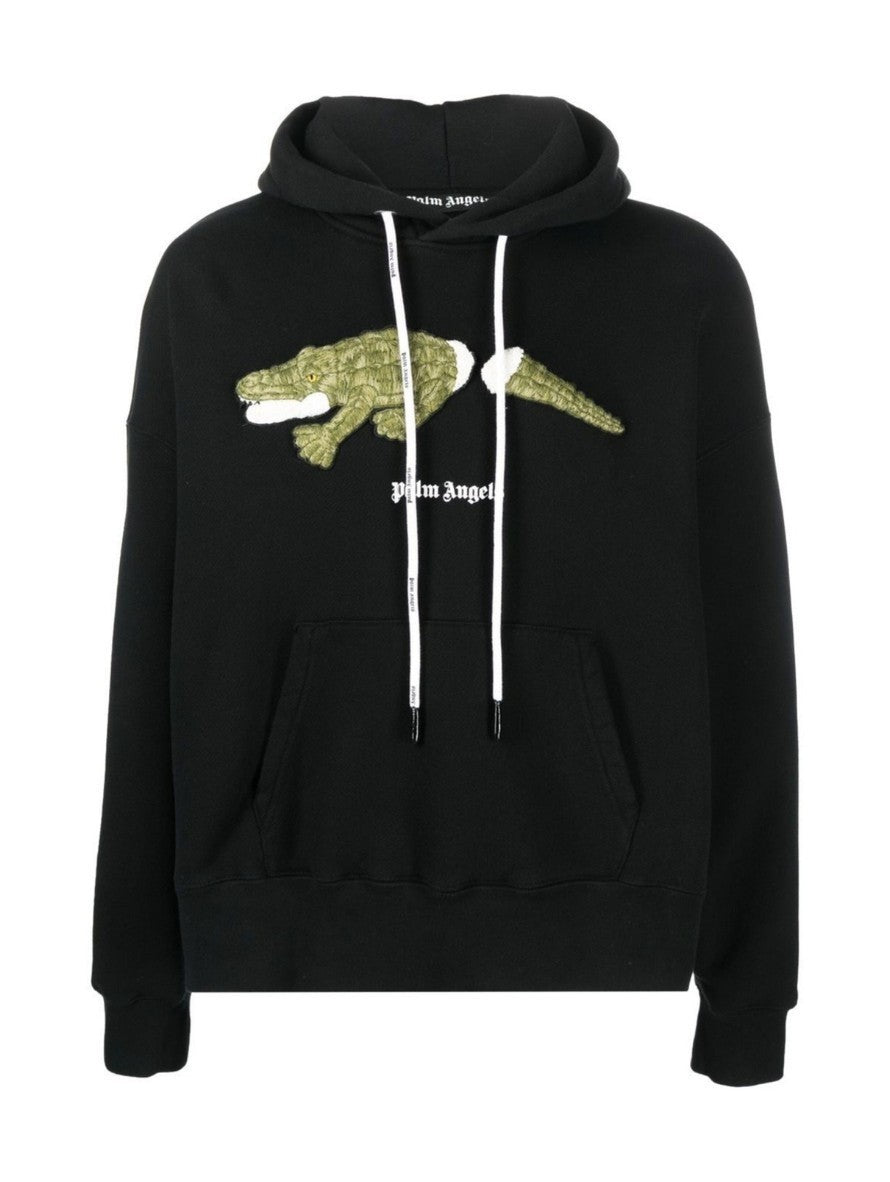 Felpa Palm Angels PMBB058C99FLE002 - SanShopLuxury - Abbigliamento, Autunno/Inverno, Bianco, Carry Over, Con Cappuccio, Continuativo, Felpa, Idoneo, M, Nero, New, Palm Angels, Primavera/Estate, S, Uomo, XL