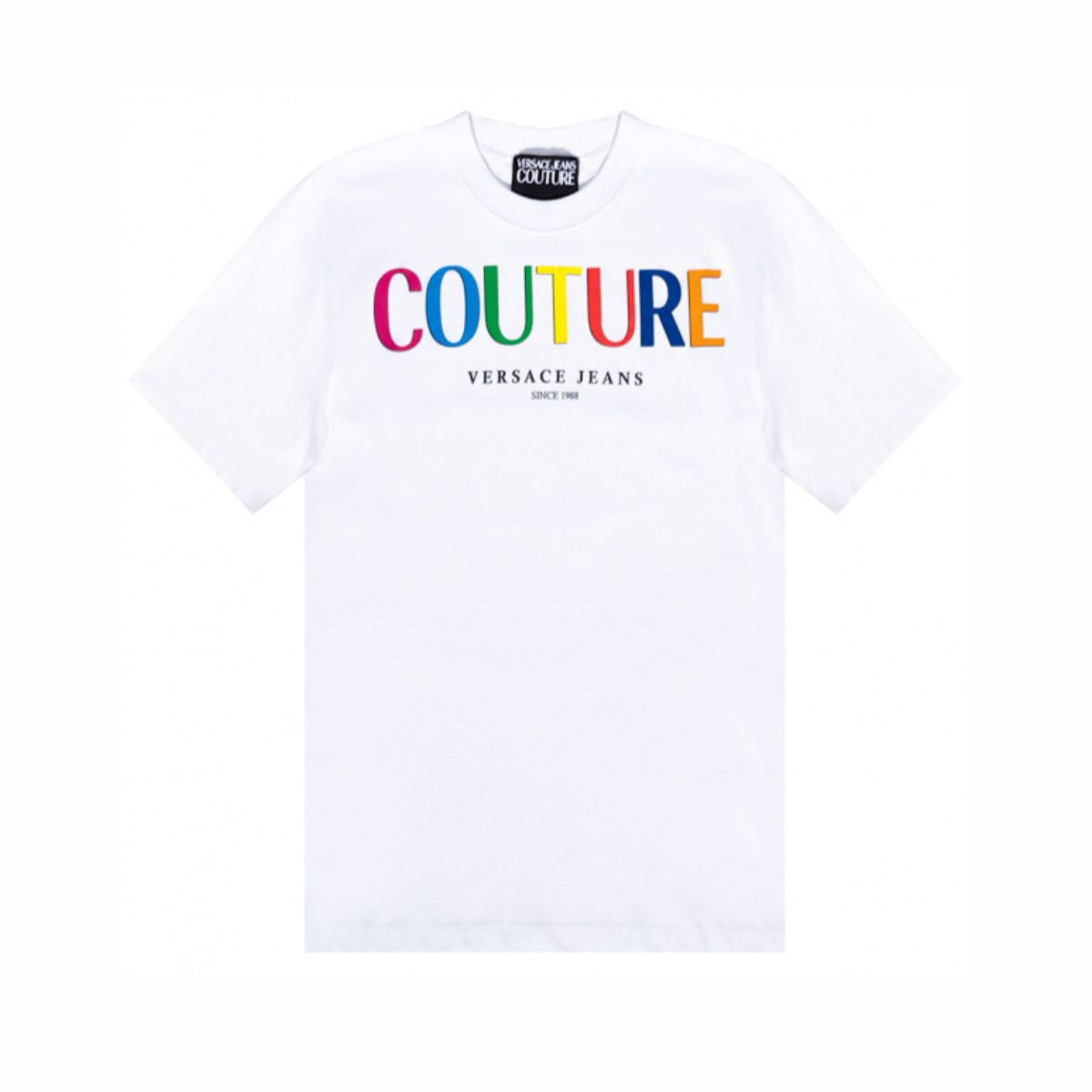 Versace Jeans Couture T-Shirt 71HAHP02 CJ00P - SanShopLuxury - -50%, 2021, Abbigliamento, Autunno/Inverno, Bianco, Donna, FW21, M, Nero, Outlet, S, T-Shirt, Versace Jeans Couture, XL