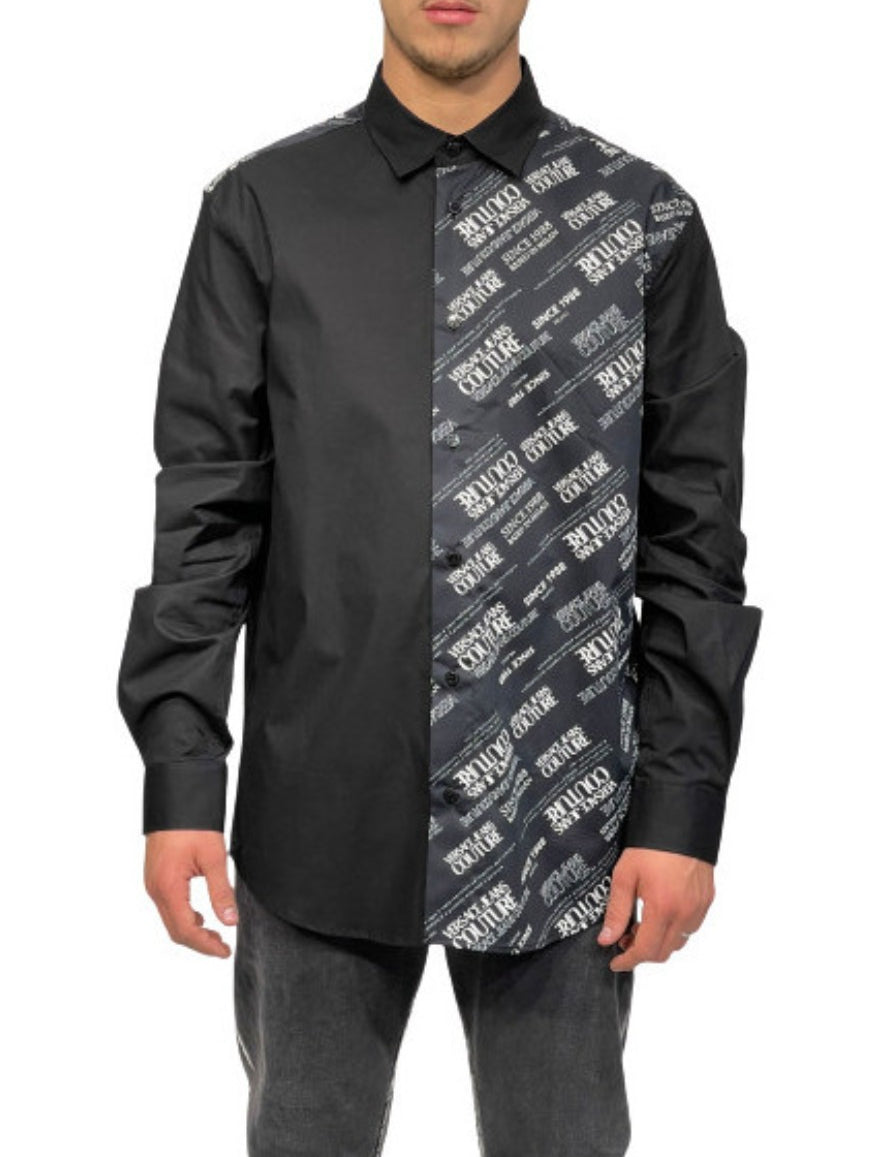 Inverno, Bianco, Camicie, FW21, Nero, Outlet, Uomo, Versace Jeans Couture