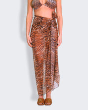 District Margherita Mazzei Copricostume 4TP01 - SanShopLuxury - 2024, Abbigliamento, Beachwear, Copricostume, District Margherita Mazzei, Donna, Idoneo, Marrone, Outlet, Pareo, Primavera/Estate, SS24, Taglia Unica, Ultimo