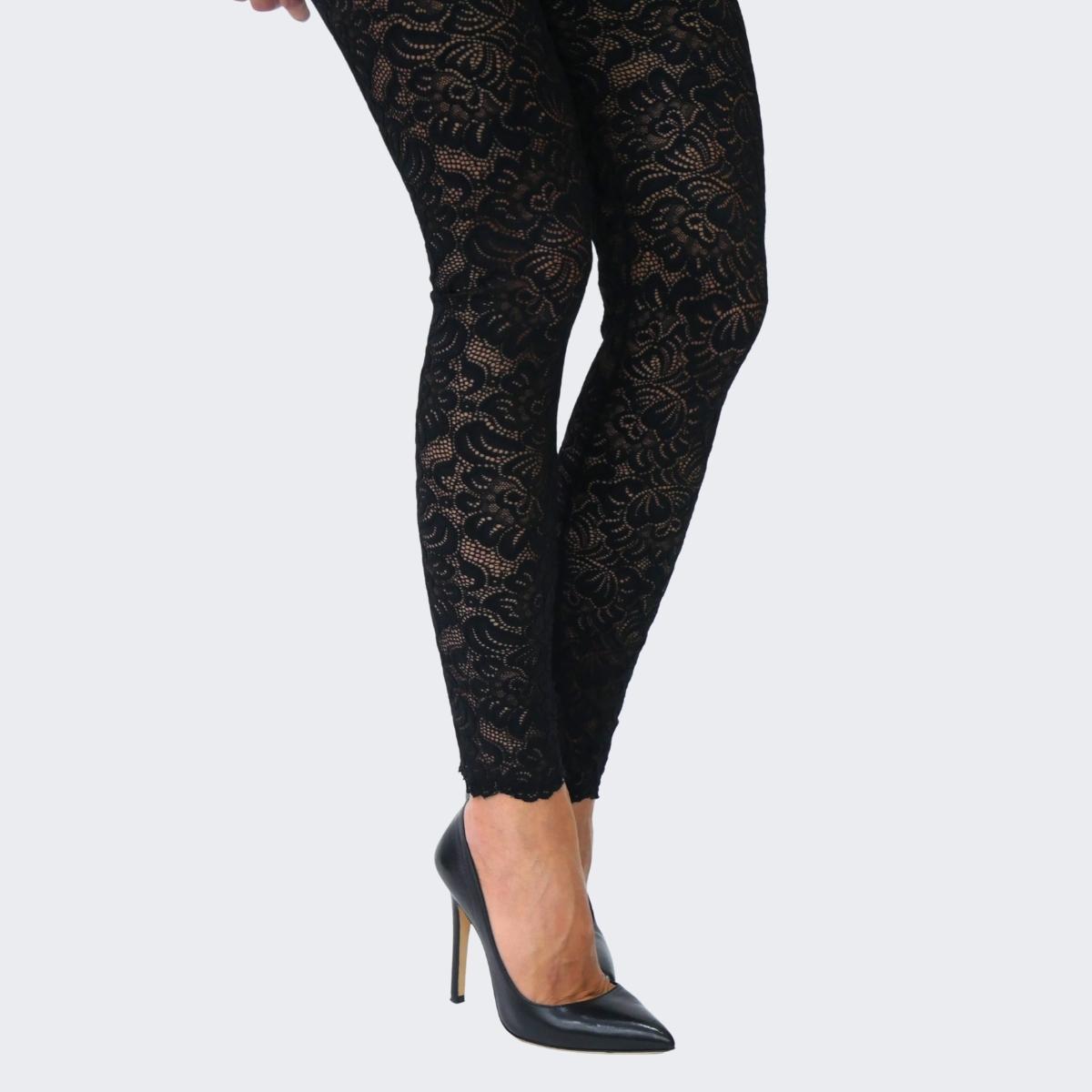 District Margherita Mazzei Leggings LS32 - SanShopLuxury - 2023, 40, 42, 44, 46, Abbigliamento, Autunno/Inverno, District Margherita Mazzei, Donna, FW23, Leggings, Nero, Outlet, Pizzo