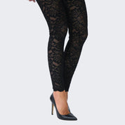 District Margherita Mazzei Leggings LS32 - SanShopLuxury - 2023, 40, 42, 44, 46, Abbigliamento, Autunno/Inverno, District Margherita Mazzei, Donna, FW23, Leggings, Nero, Outlet, Pizzo