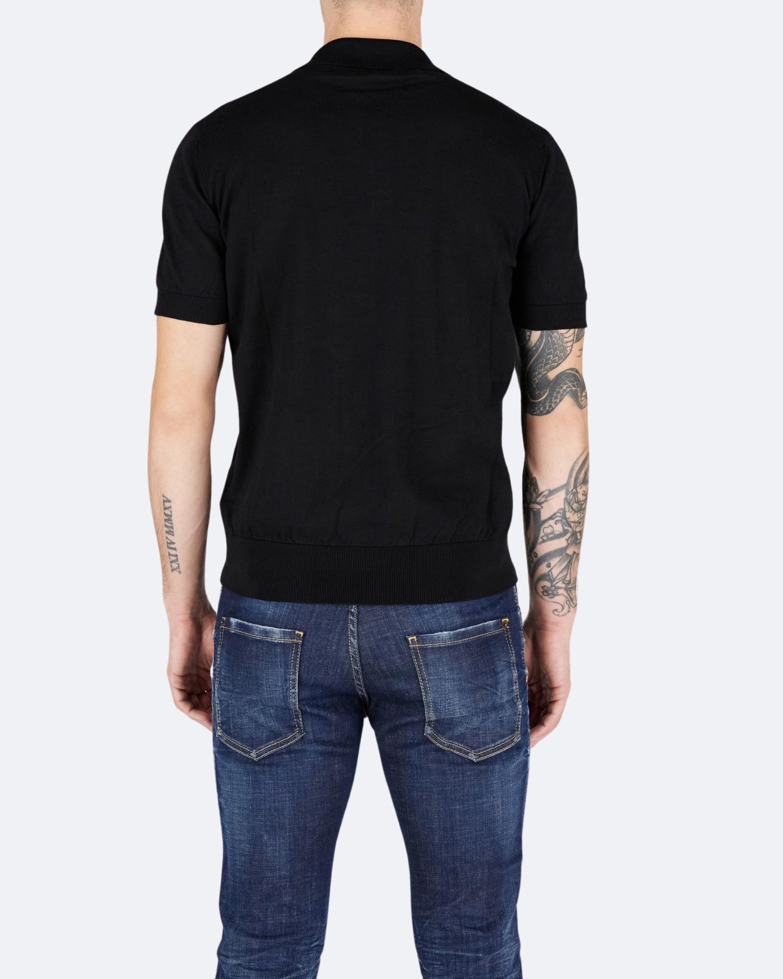 Dsquared2 T-Shirt Polo S74HA1452/D13018900 - SanShopLuxury - 2025, Abbigliamento, Autunno/Inverno, Continuativo, Dsquared2, Idoneo, L, Nero, New, Primavera/Estate, SS25, T-Shirt Polo, Uomo, XL, XXL