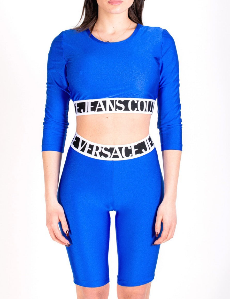 Estate, S, T-Shirt Top, Turchese, Versace Jeans Couture, XS