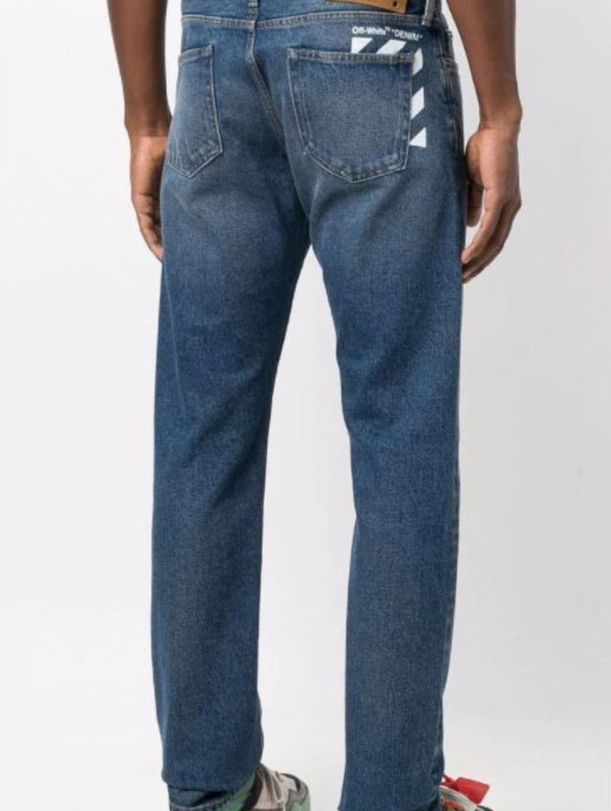 Off-White Jeans OMYA102F21DEN0074501 - SanShopLuxury - -50%, 2021, 46, 48, 52, Abbigliamento, Autunno/Inverno, Blu, FW21, Jeans, Off-White, Outlet, Uomo