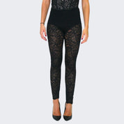 District Margherita Mazzei Leggings LS32 - SanShopLuxury - 2023, 40, 42, 44, 46, Abbigliamento, Autunno/Inverno, District Margherita Mazzei, Donna, FW23, Leggings, Nero, Outlet, Pizzo