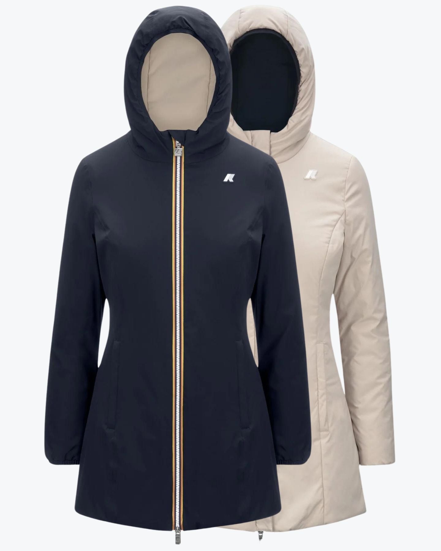 K-Way Giubbino K6128UW ATJ - SanShopLuxury - Abbigliamento, Autunno/Inverno, Blu-Beige, Carry Over, Donna, Giubbino, Idoneo, K-Way, L, M, Reversibile, S, Ultimo, XL, XS, XXL