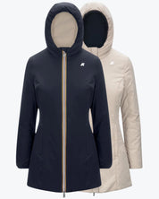 K-Way Giubbino K6128UW ATJ - SanShopLuxury - Abbigliamento, Autunno/Inverno, Blu-Beige, Carry Over, Donna, Giubbino, Idoneo, K-Way, L, M, Reversibile, S, Ultimo, XL, XS, XXL