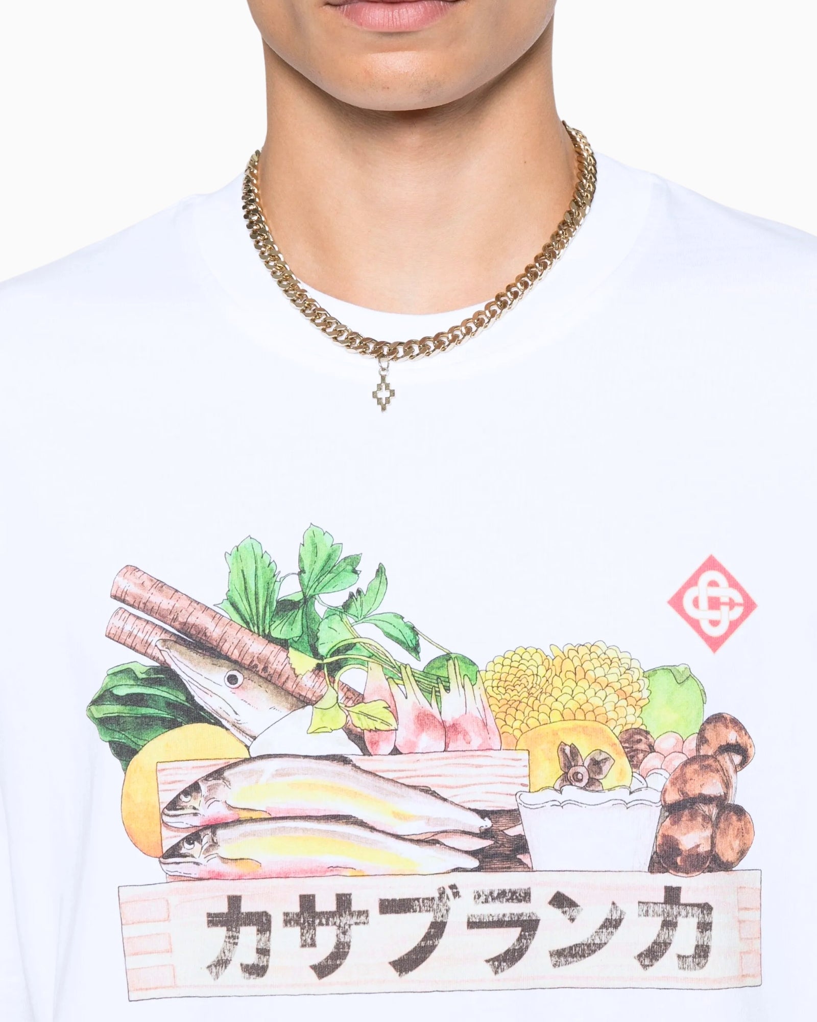 Casablanca T-Shirt MAW25JTS001/03 - SanShopLuxury - 2025, Abbigliamento, Autunno/Inverno, Bianco, Casablanca, FW25, Idoneo, L, M, New, S, T-Shirt, Uomo, XL, XXL, XXXL