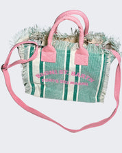 Mc2 Saint Barth Borsa a Mano COL0001-00558F - SanShopLuxury - Beachwear, Bianco-Verde, Borsa a Mano, Borsa da spiaggia, Carry Over, Donna, Mc2 Saint Barth, New, Primavera/Estate, Stellato, Unica, Valigeria