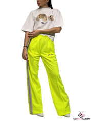 Palm Angels Pantalone PWCA061F21FAB0036510 - SanShopLuxury - -50%, 2021, Abbigliamento, Autunno/Inverno, Donna, FW21, Giallo, M, Outlet, Palm Angels, Pantalone, S, XS