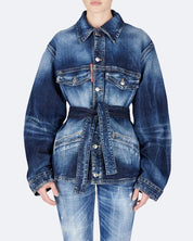 Dsquared2 Camicia S75DL0906/S30664470 - SanShopLuxury - 2025, 36, 38, 40, 42, 44, Abbigliamento, Autunno/Inverno, Blu, Camicia, Continuativo, Donna, Dsquared2, Idoneo, jeans, New, Primavera/Estate, SS25