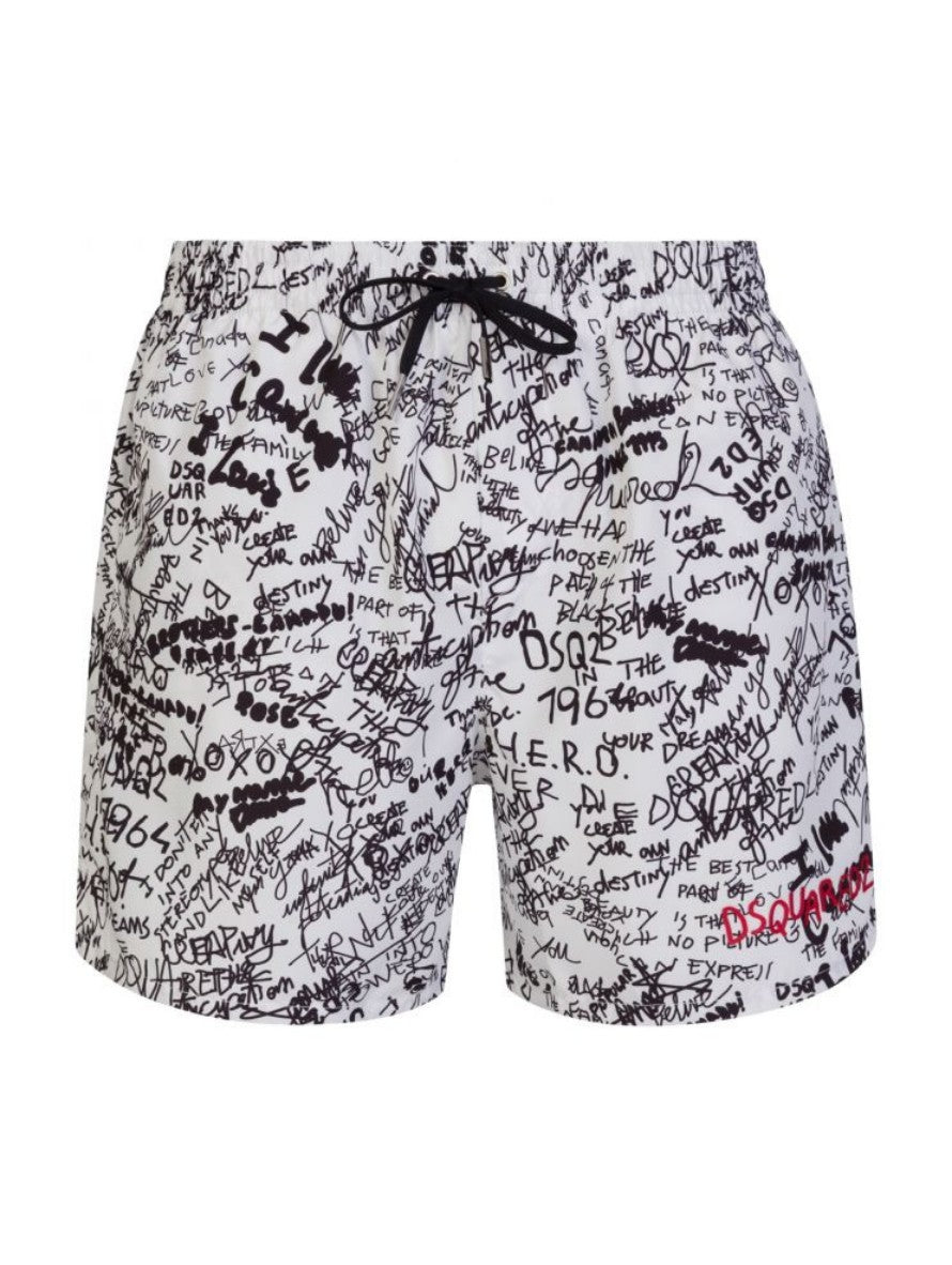 Dsquared2 Costume D7B544190 - SanShopLuxury - 2022, 46, 48, 50, 52, Abbigliamento, Beachwear, Bianco, Costume, Dsquared2, Idoneo, Nero, Outlet, Pantaloncino, Primavera/Estate, SS22, Uomo