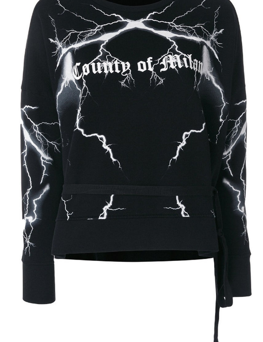 Inverno, Donna, Felpa, FW17, Marcelo Burlon, Nero, Outlet, S, Ultimo