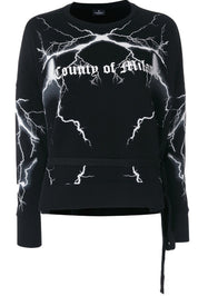 Marcelo Burlon Felpa CWBA016E17506024 1088 - SanShopLuxury - -70%, 2017, Abbigliamento, Autunno/Inverno, Donna, Felpa, FW17, Marcelo Burlon, Nero, Outlet, S, Ultimo