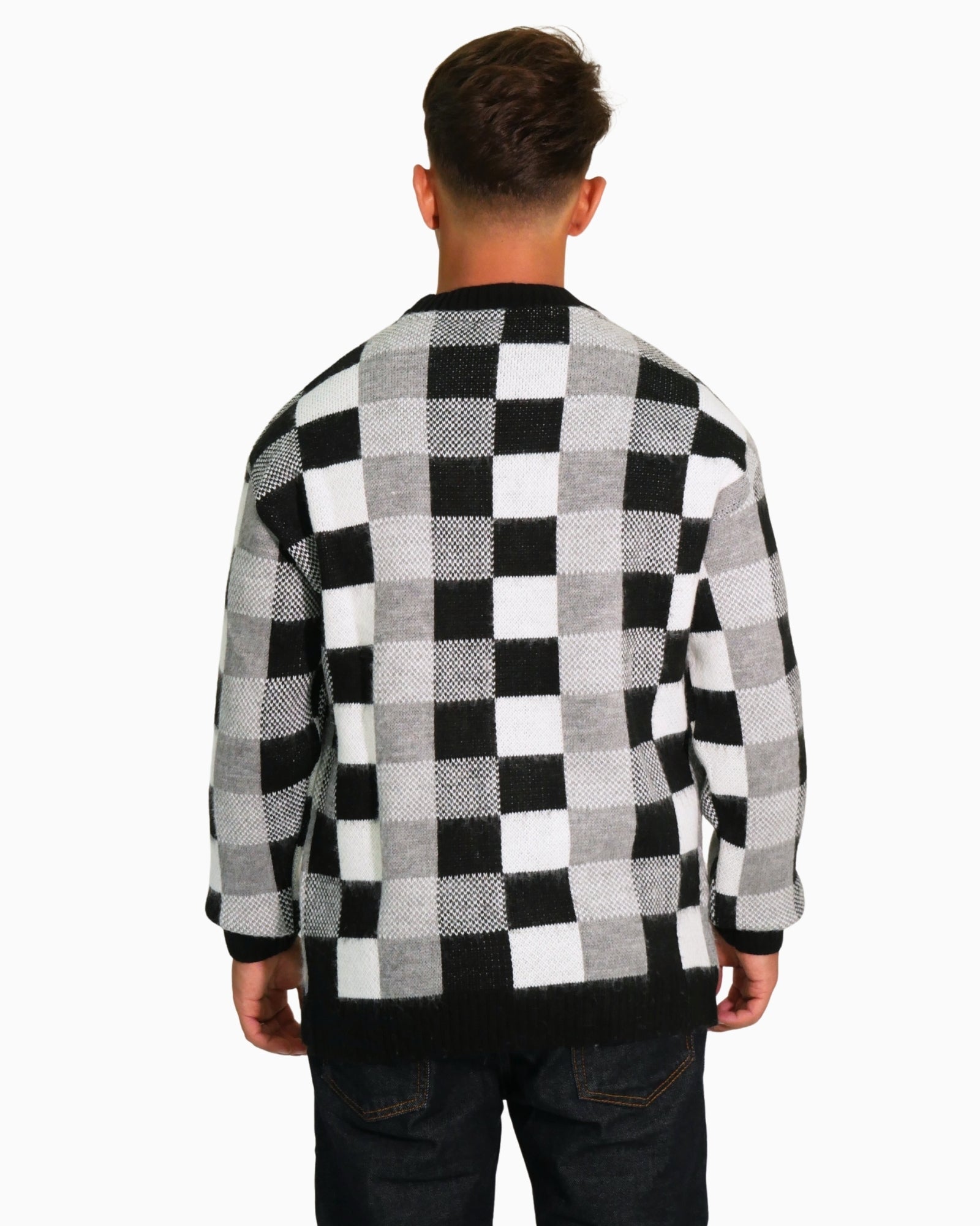 Why Not Brand Cardigan KIM43-NERO - SanShopLuxury - 2025, Abbigliamento, Autunno/Inverno, Cardigan, FW25, Idoneo, L, M, Nero-Grigio, New, Uomo, Why Not Brand, XL, XXL