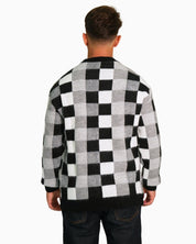 Why Not Brand Cardigan KIM43-NERO - SanShopLuxury - 2025, Abbigliamento, Autunno/Inverno, Cardigan, FW25, Idoneo, L, M, Nero-Grigio, New, Uomo, Why Not Brand, XL, XXL